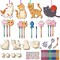 12 Pack Wind Chime Kit for Kids, for Girls Boys Home School Activity Party Supplies(Cute Cat)